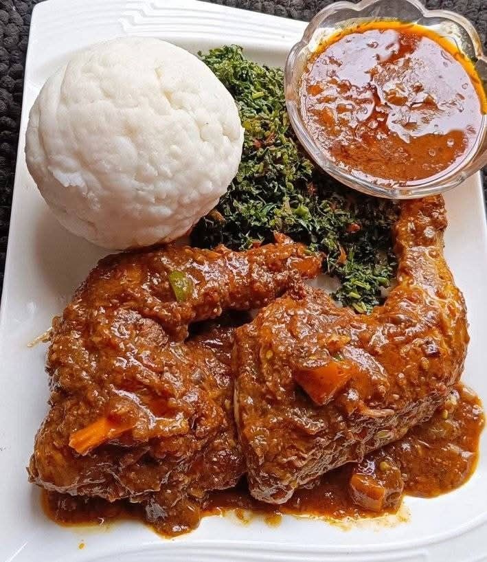 Nshima with chicken